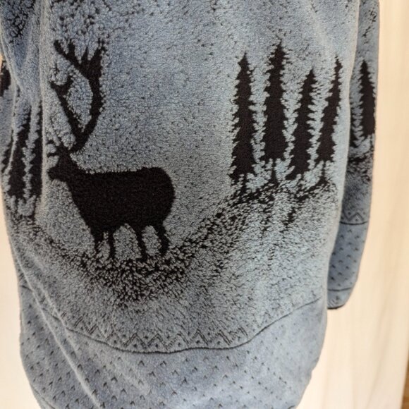 NORDIC LIGHTS Womens Reversible Fleece Jacket Aztec Winter Mountain MEDIUM - Picture 11 of 11